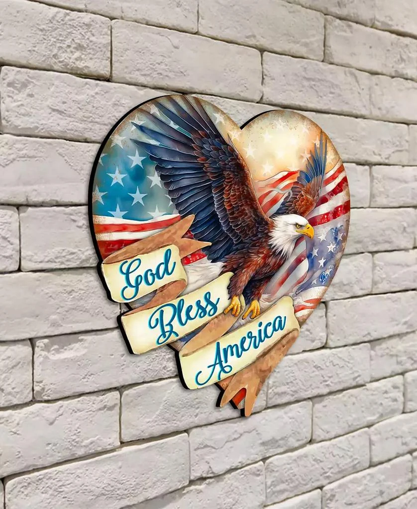 Designocracy God Bless America Patriotic Eagle Décor 5