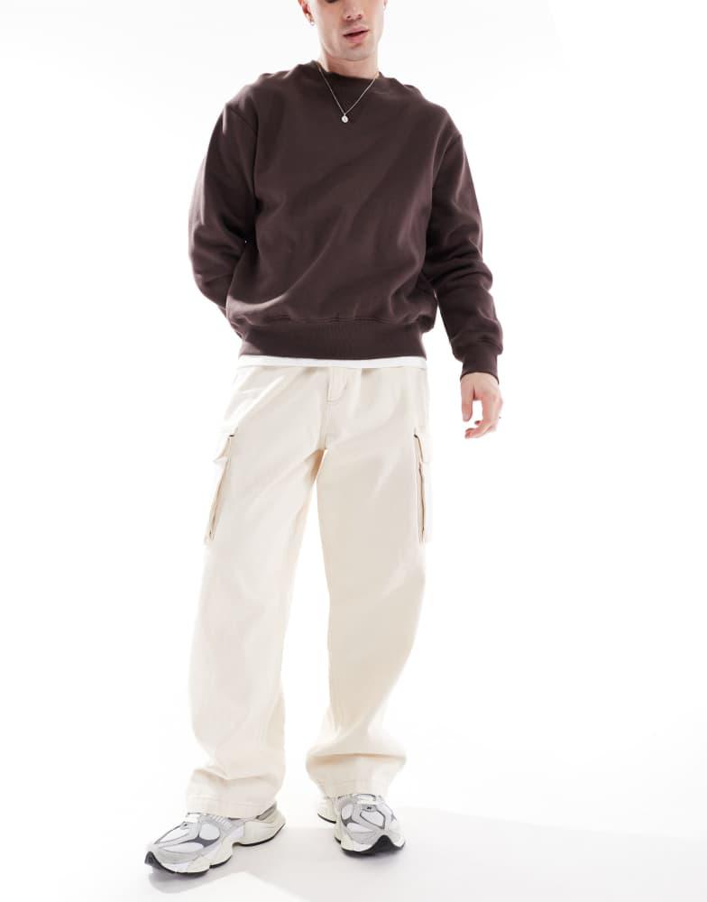 Wrangler Wrangler Casey Jones workwear loose twill cargo trousers in ecru