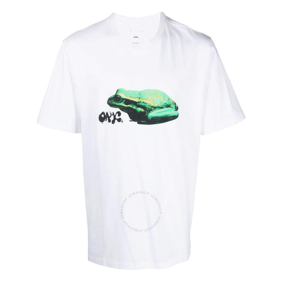 OAMC Men's White Amphibian Short-Sleeved T-Shirt