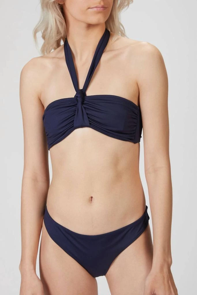 ASCENO Verona Bikini Top In Navy