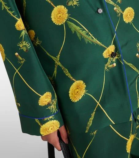Burberry Floral silk poplin pajama shirt 5