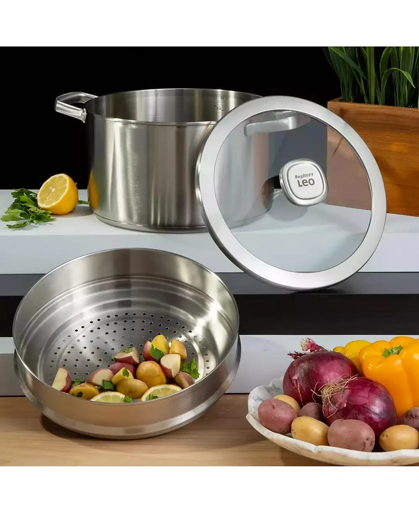 BergHOFF Graphite 3Pc Recycled 18/10 Stainless Steel Steamer Set 2