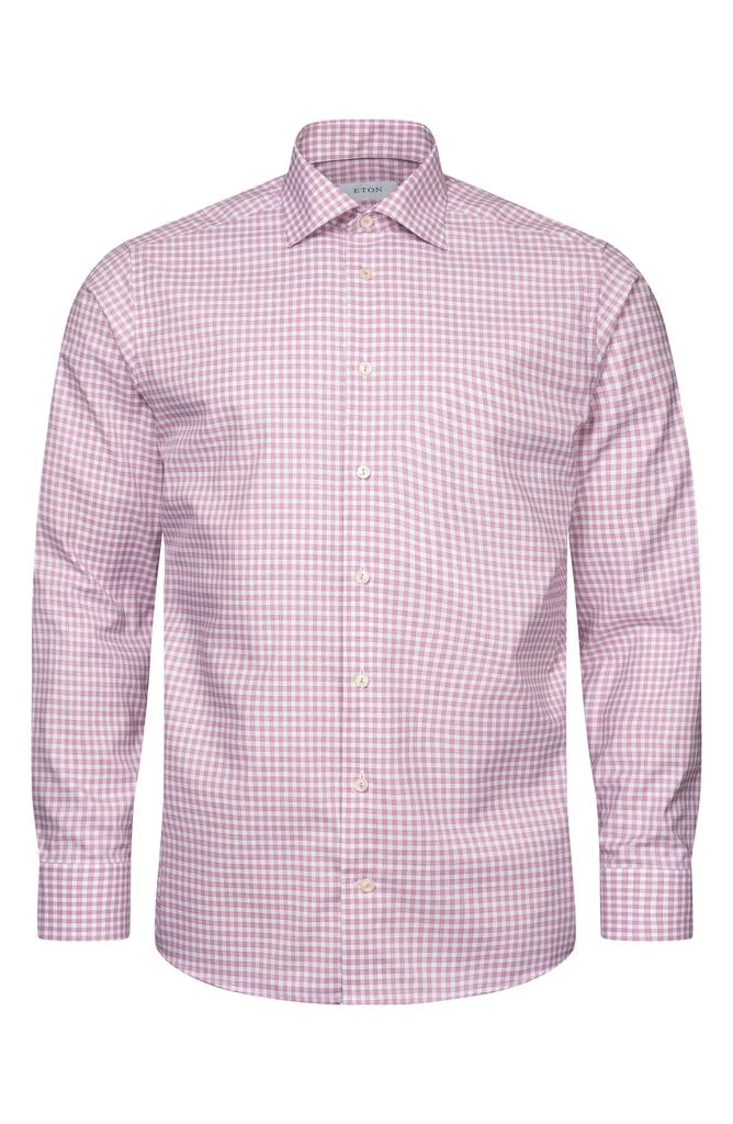 Eton Slim Fit Check Organic Cotton Dress Shirt 4
