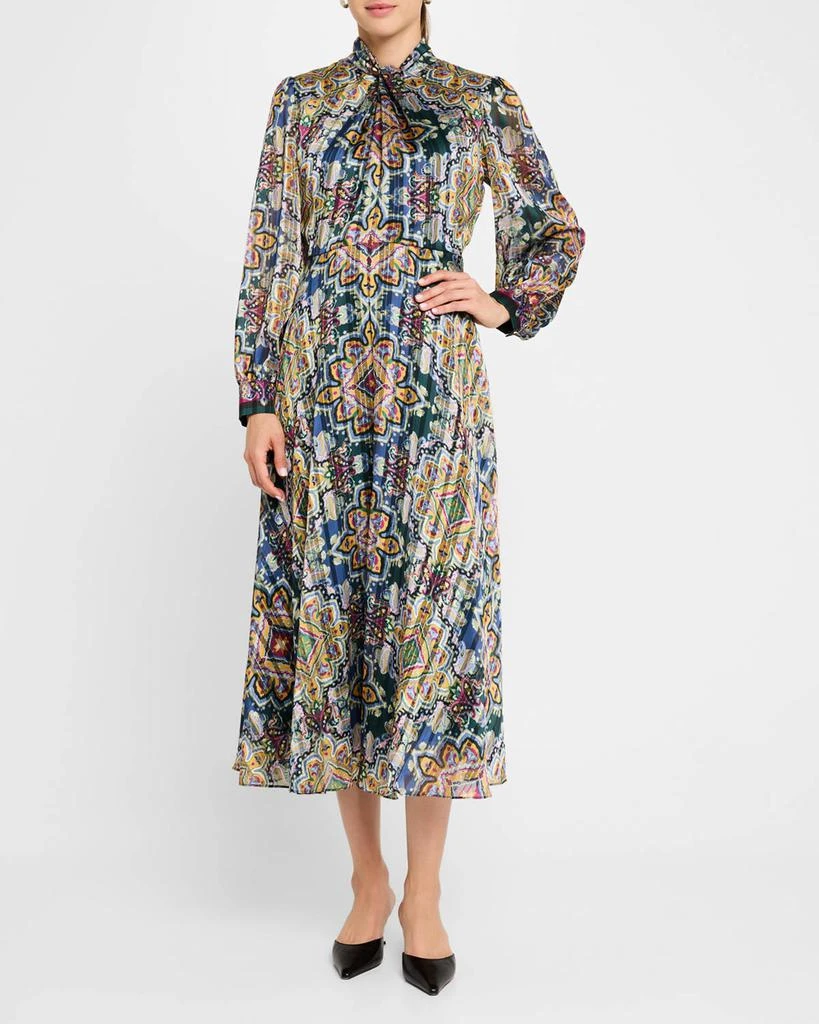 Elie Tahari The Raquel Abstract-Print Midi Dress 2