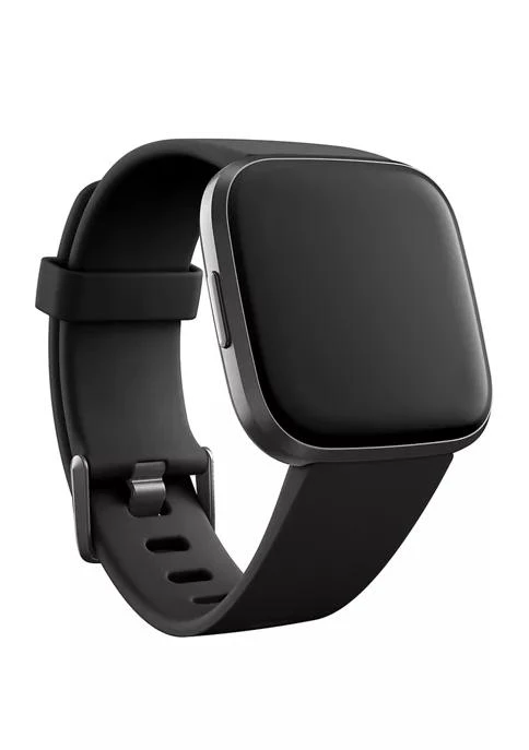 Fitbit® Versa 2 Black Elastomer Strap Touchscreen Smartwatch 4