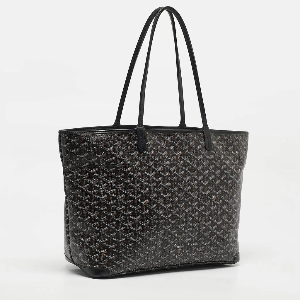 Goyard Goyard Black Goyardine Coated Canvas and Leather Artois MM Tote 3