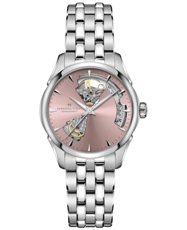 Hamilton Hamilton Jazzmaster Open Heart Lady Automatic Pink Dial Steel Women's Watch H32215170 1