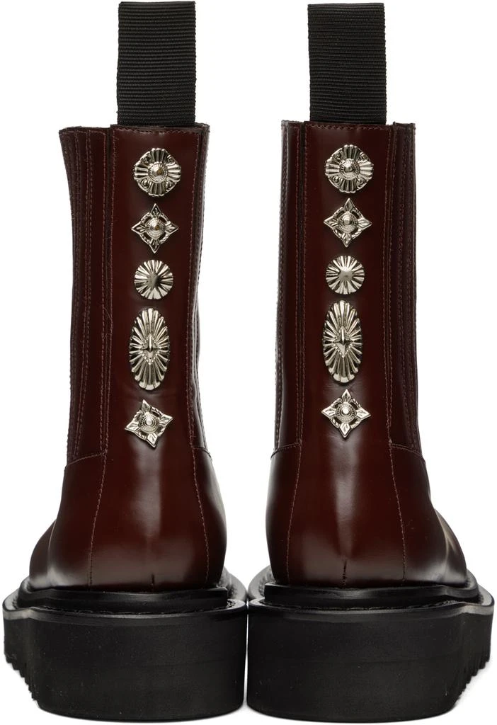 Toga Pulla Burgundy Side Gore Zip Boots 2