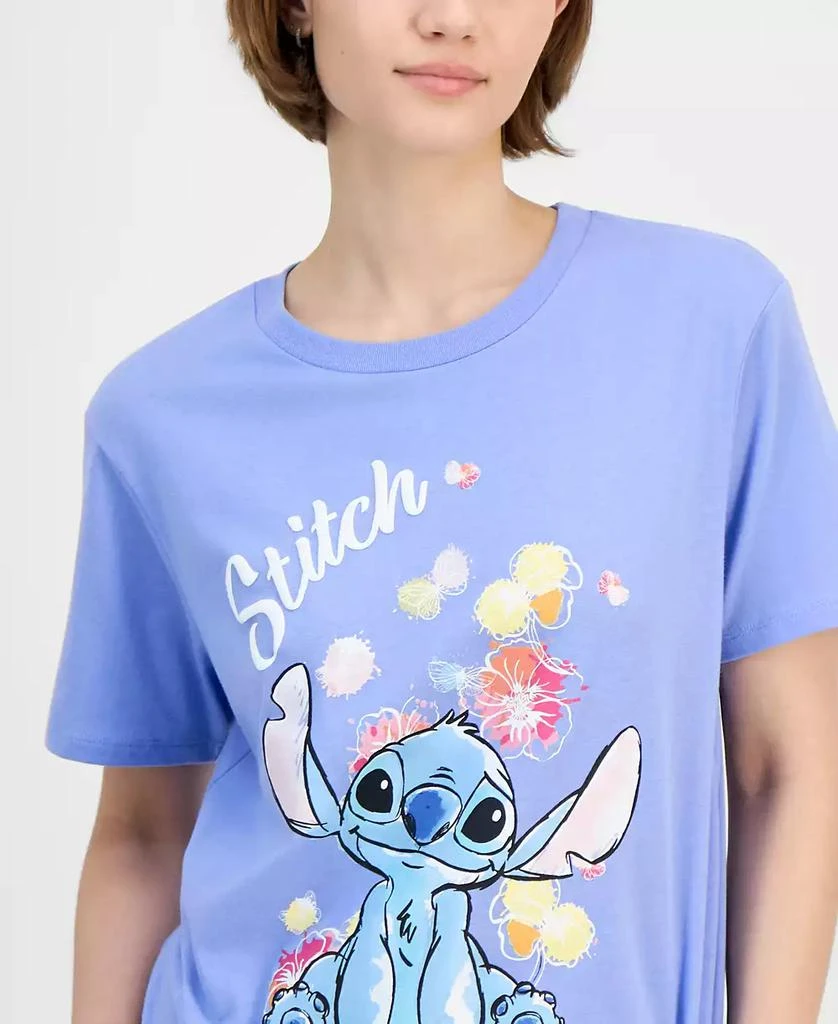 Disney Juniors' Stitch Floral Graphic T-Shirt 2