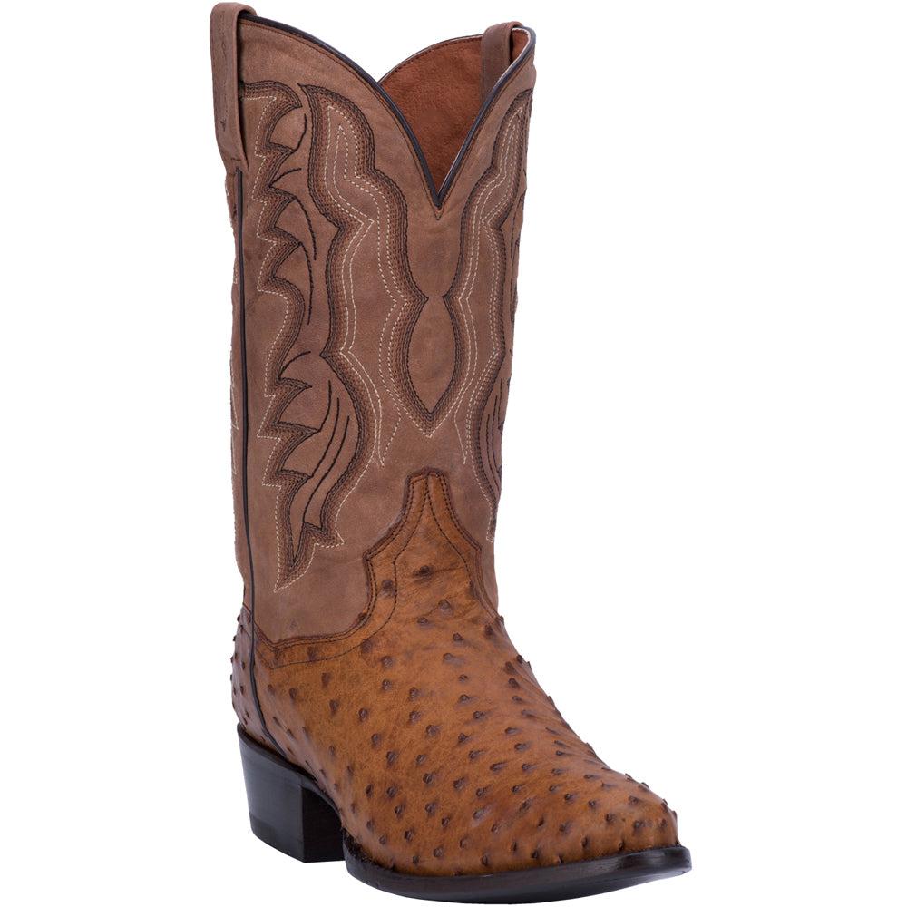 Dan Post Boots Tempe Ostrich Embroidered Round Toe Cowboy Boots