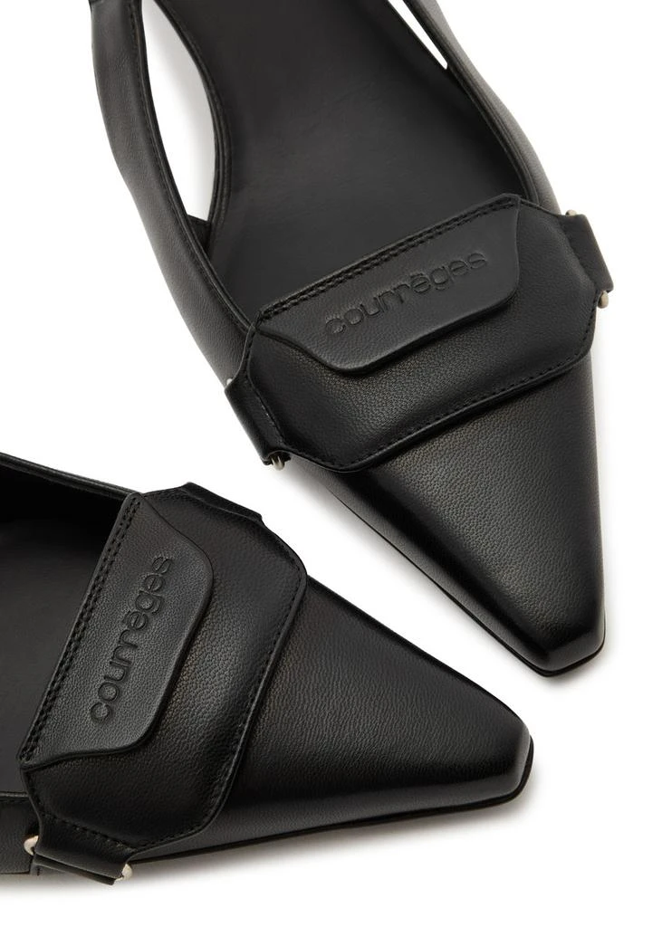 Courrèges Racer 65 leather slingback pumps 3