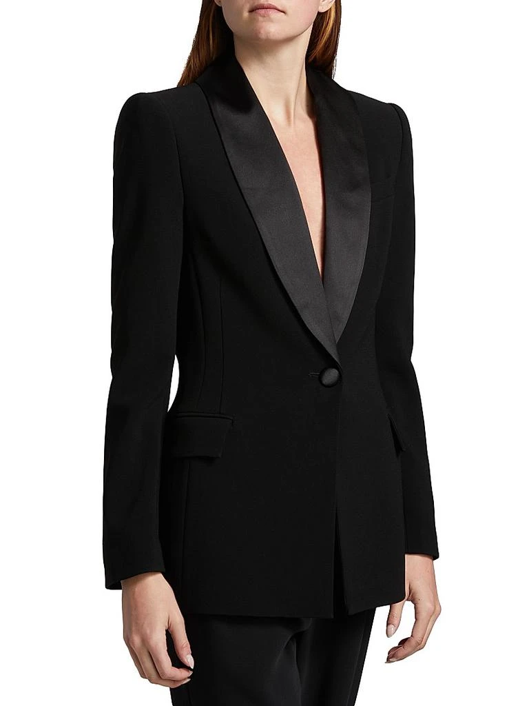 Sergio Hudson Satin Shawl Lapel Blazer 4
