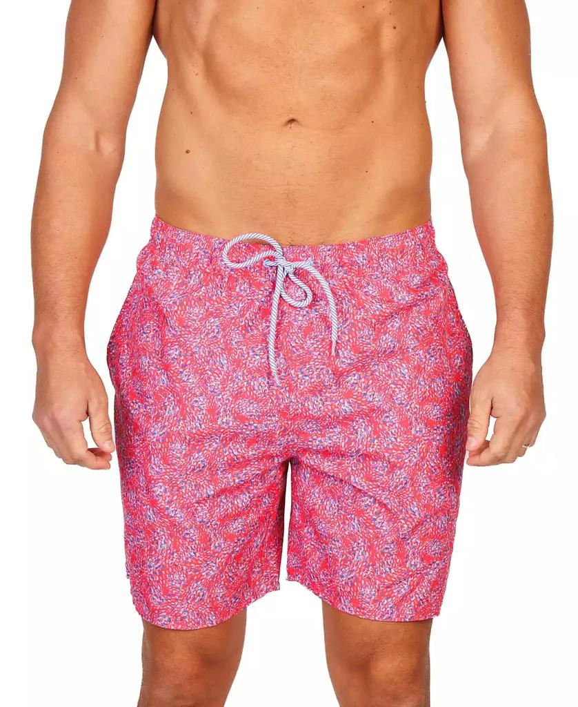TailorByrd Men's Multi Abstract Swim Shorts. 1