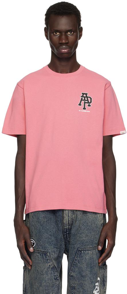 AAPE Pink Logo Short Sleeve T-shirt