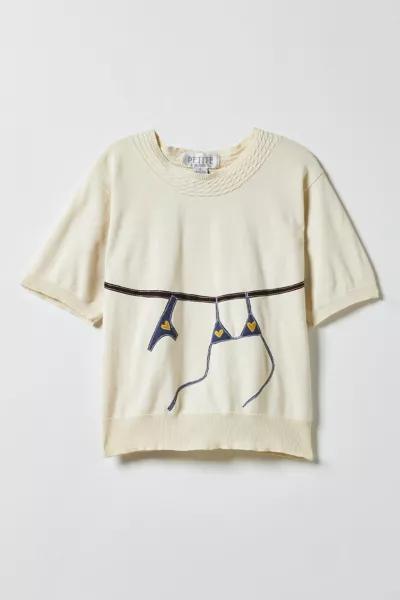 MAGG'S RAGS Vintage By Magg’s Rags Clothesline Bikini Patchwork Graphic Sweater Tee