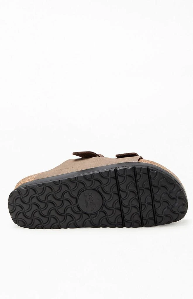 Birkenstock Women's Arizona Vegan Leather Platform Sandals Mocha 4