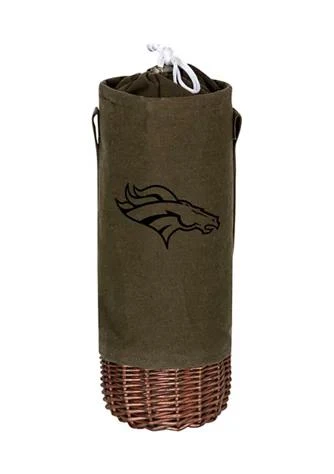Heritage Nfl Denver Broncos Malbec Insulated Canvas And Willow Wine Bottle Basket