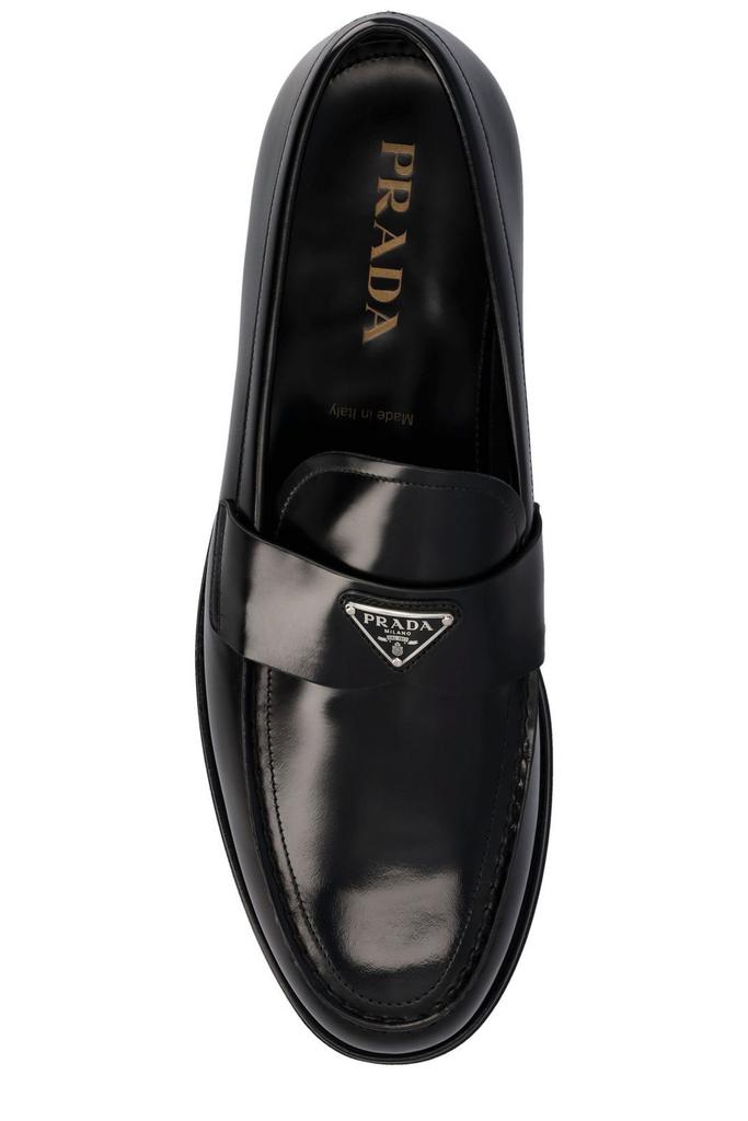 Prada Prada Logo-Enamel Almond Toe Loafers - Business Casual