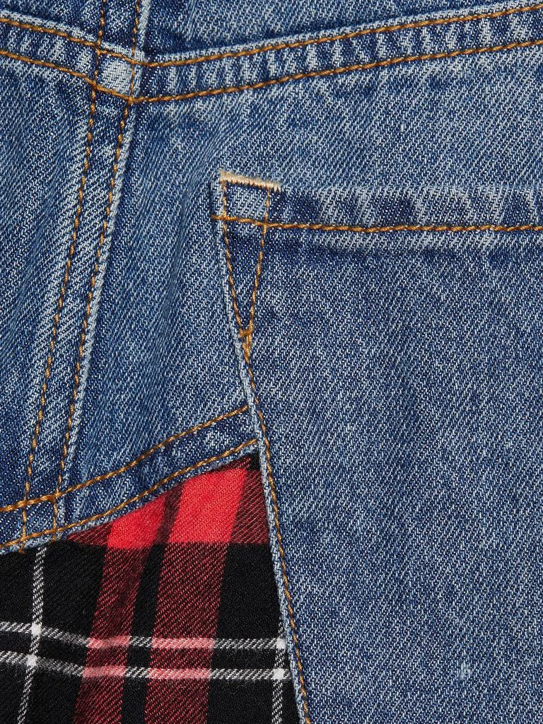 Alice + Olivia Lisanne Patchwork Denim Miniskirt 5