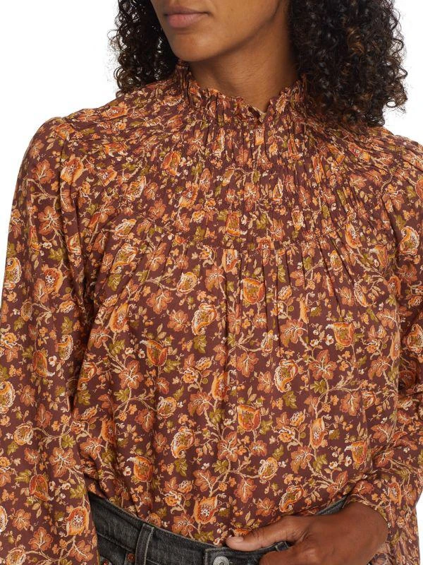 DÔEN Astilbe Floral Cotton Voile Blouse 4