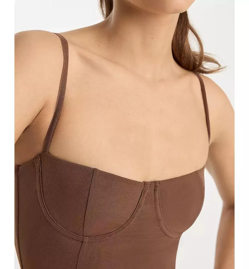 Good American Women
s Mesh Bustier Bodysuit 4