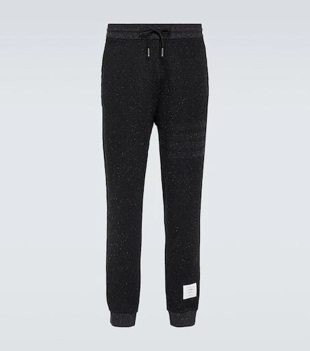 Thom Browne 4-Bar cotton and silk sweatpants 1