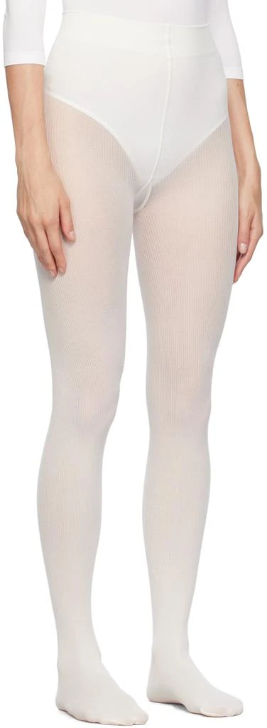 Wolford White Mary Cotton Rib Tights 2