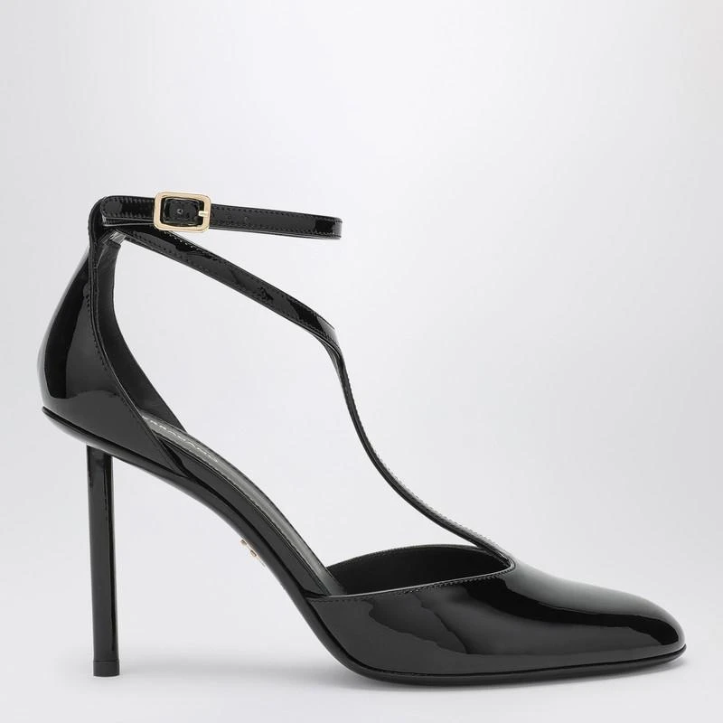 Salvatore Ferragamo Black Pump T-strap in patent leather 1