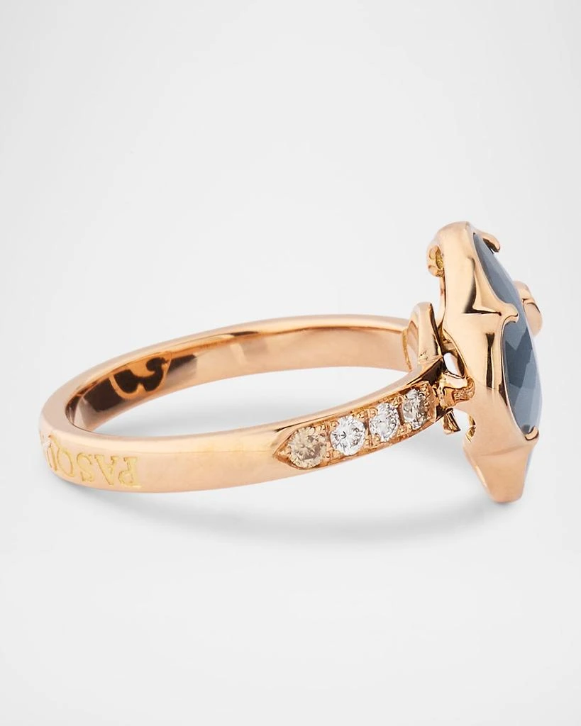 Pasquale Bruni Ton Joli 18K Rose Gold Diamond and Moonstone-Onyx Statement Ring 4