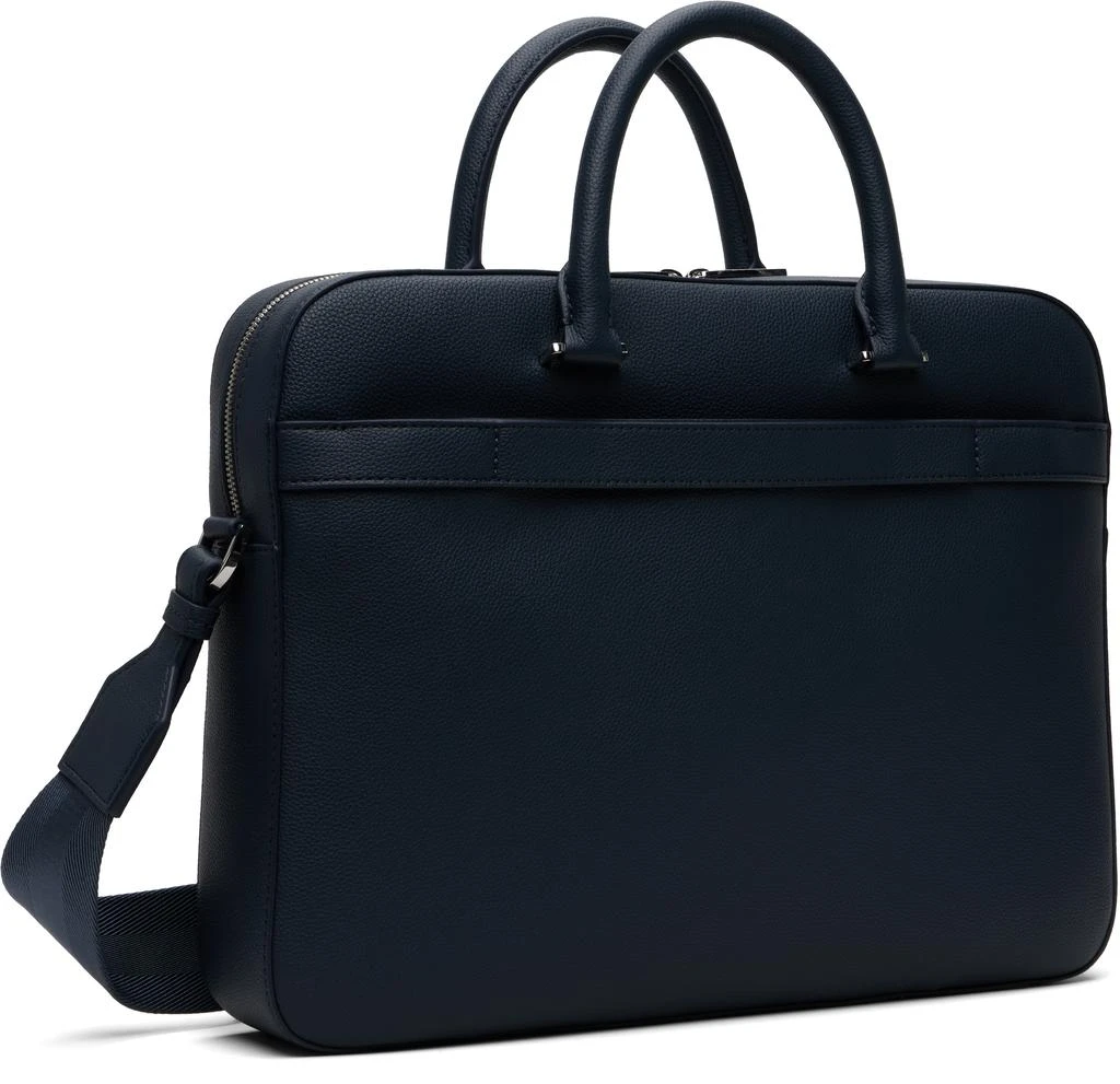 Hugo Boss Navy Logo-Embossed Faux-Leather Briefcase 3