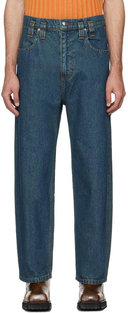 Eckhaus Latta Blue Baggy Jeans 1