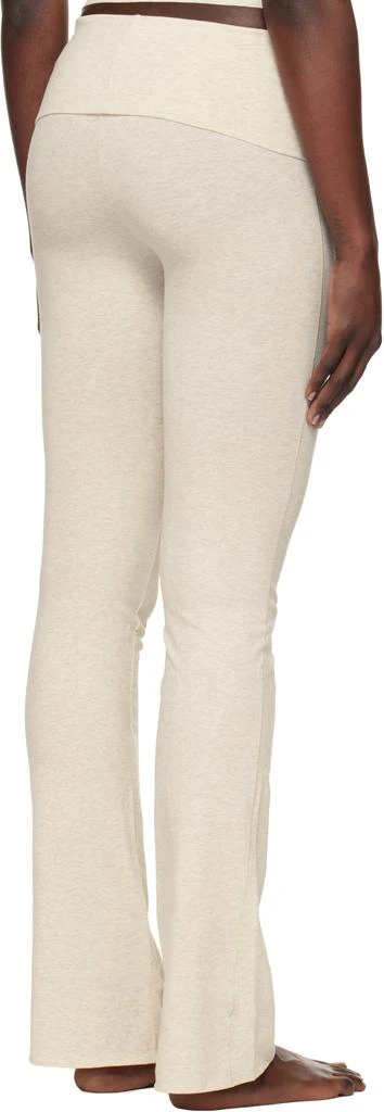 SKIMS Beige Cotton Jersey Foldover Lounge Pants 3