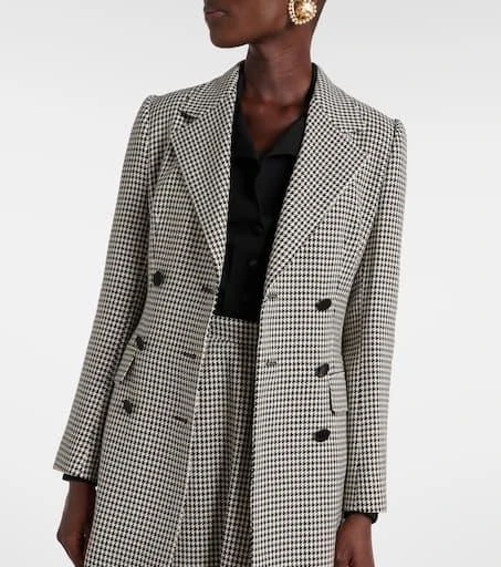 Dolce 
Gabbana Houndstooth wool-blend blazer 7