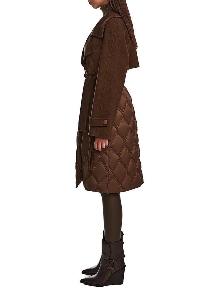 RUDSAK Zoe Quilted Double-Breasted Trench Coat 5