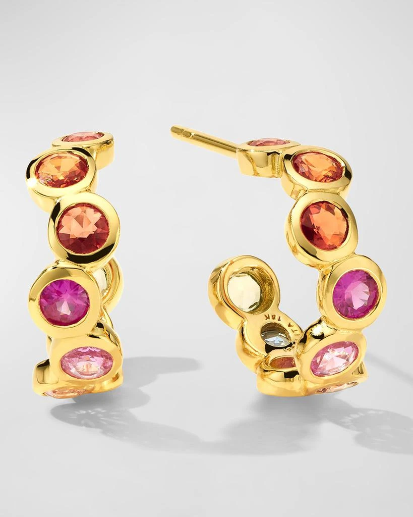Ippolita 18K Starlet Huggie Earrings with Rainbow Sapphires