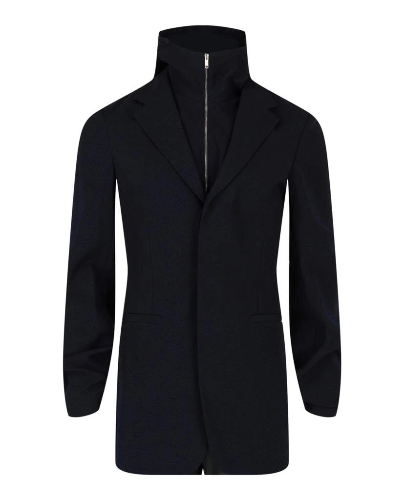 Givenchy Single-Breasted Layered Hooded Vest Set 1
