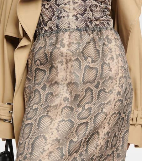 Max Mara Desio snake-effect organza midi skirt 4