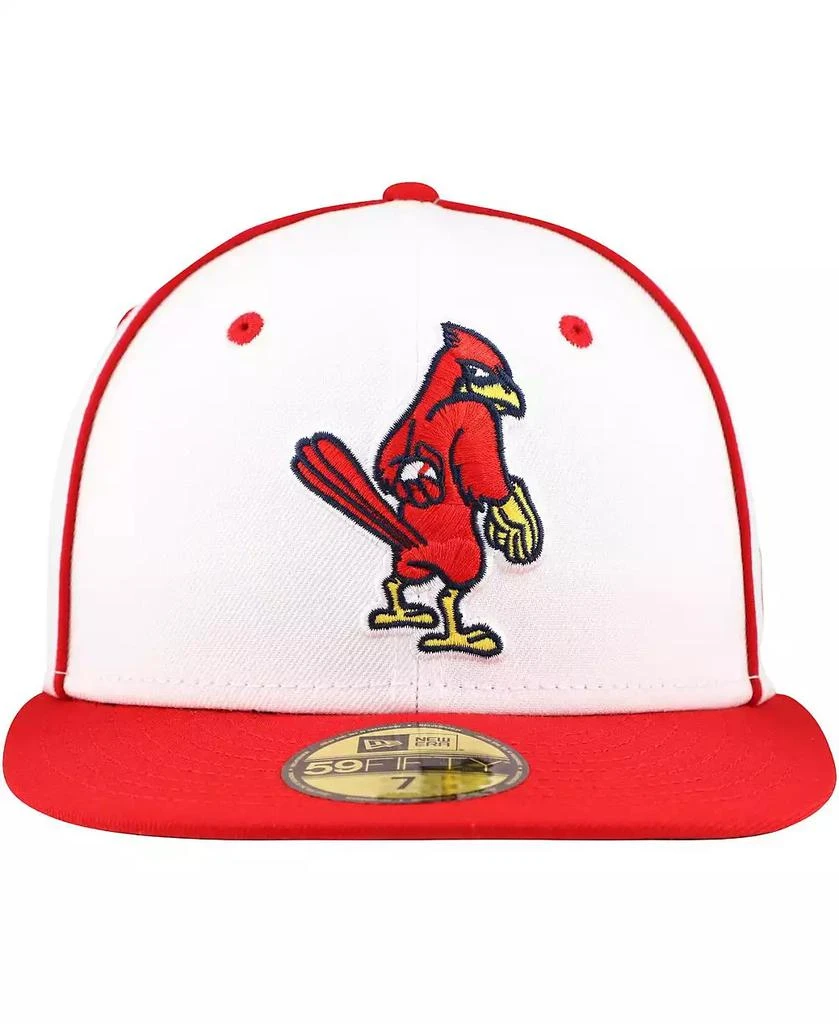 New Era Men's White/Red Memphis Redbirds Authentic Collection 59FIFTY Fitted Hat 2