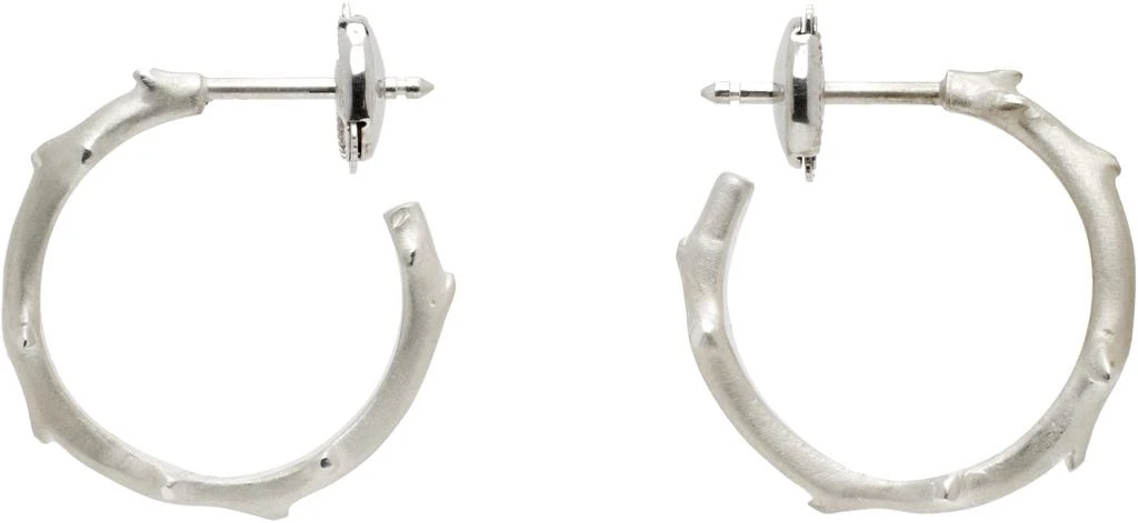 Bernard James White Gold FLORA Spina Midi Earrings 1