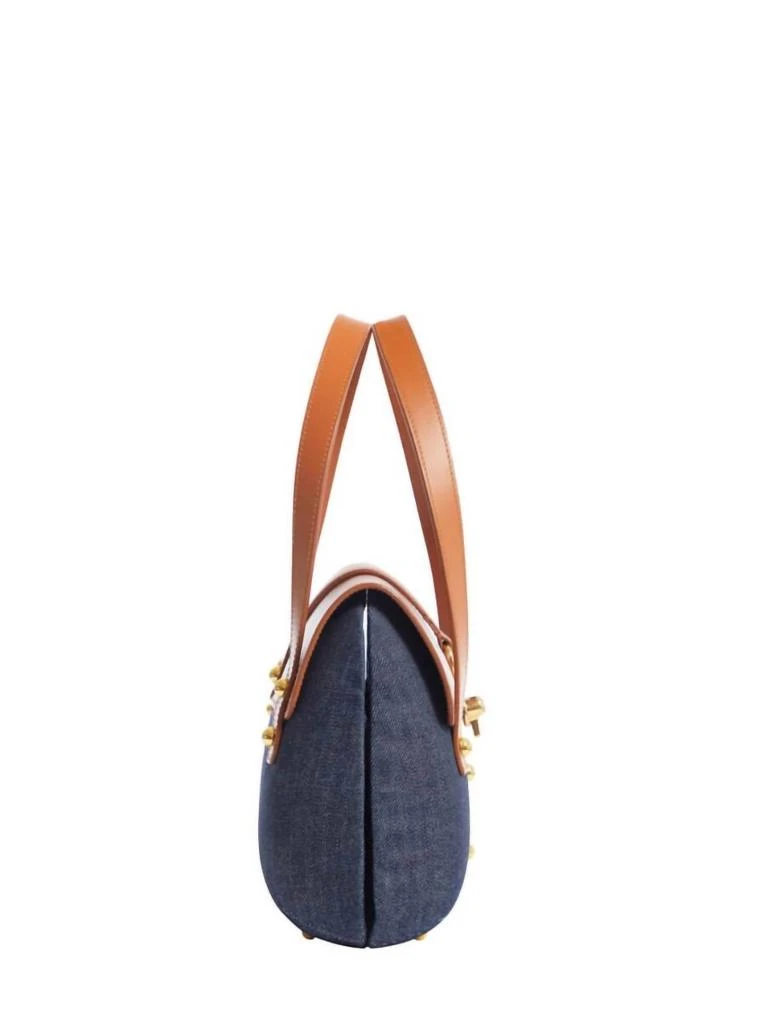 Ines de la Fressange Desire Basket Bag In Denim, Leather 3