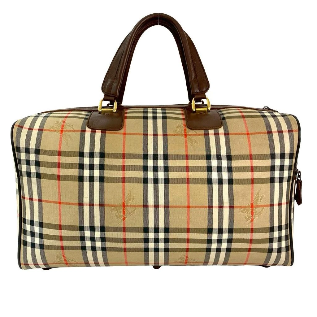 Burberry s Nova Check Canvas Leather Boston Bag 4