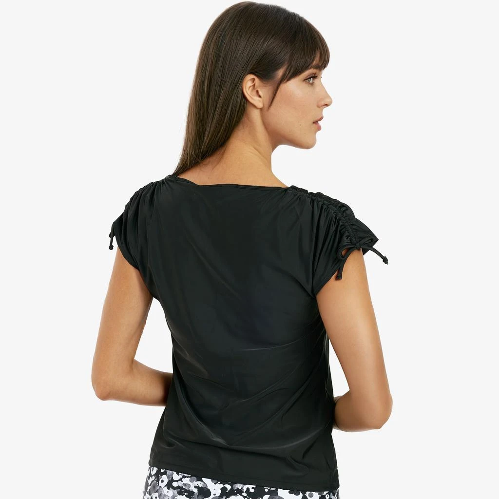 Calypsa Women's Plus 2in1 Adjustable Sleeve Swim Top 2