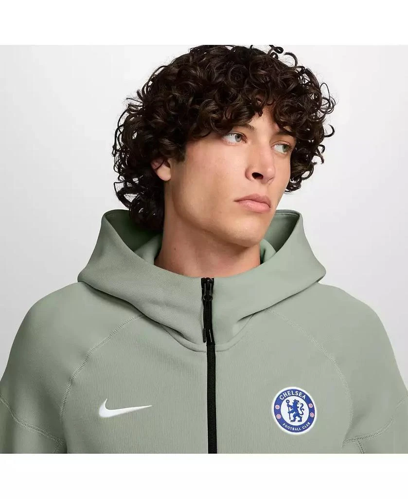 NIKE Men's Olive Chelsea Tech Fleece Full-Zip Hoodie 3