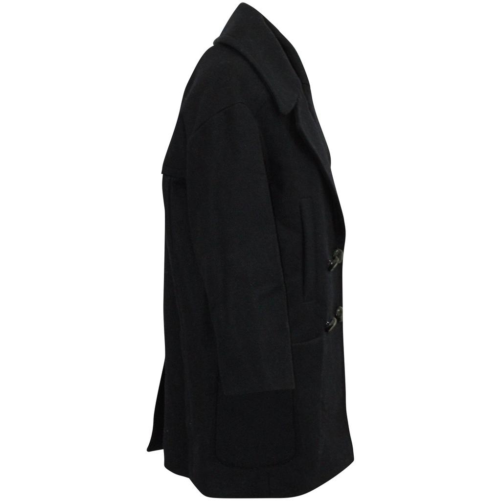 Isabel Marant Étoile Isabel Marant Etoile Multi-Pocket Double-Breasted Coat in Black Laine Wool