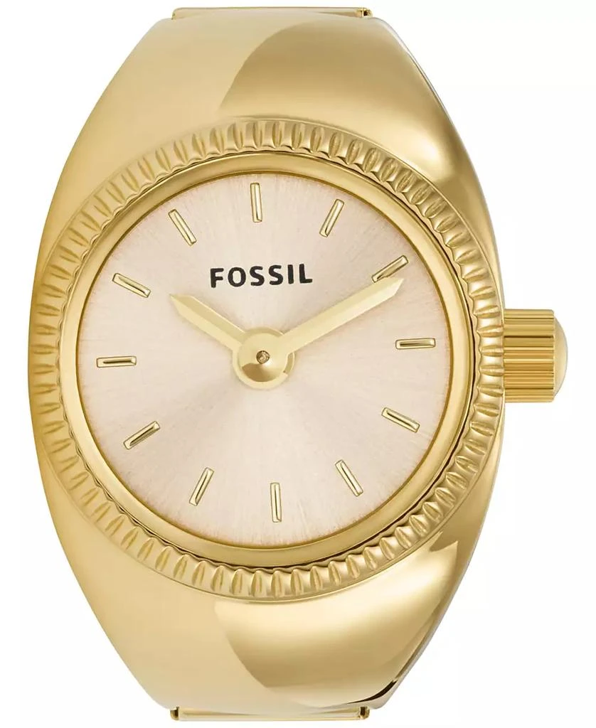 Fossil Women's Ring Watch Two-Hand Gold-Tone Stainless Steel Bracelet Watch, 15mm 3