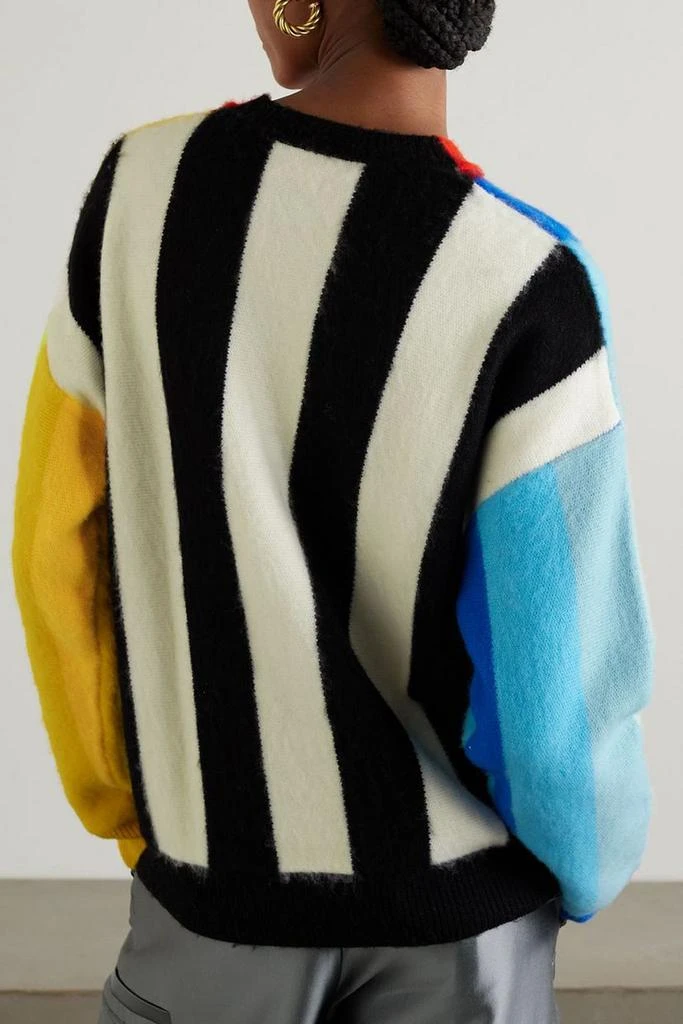CHRISTOPHER JOHN ROGERS Oversized striped brushed wool sweater 3