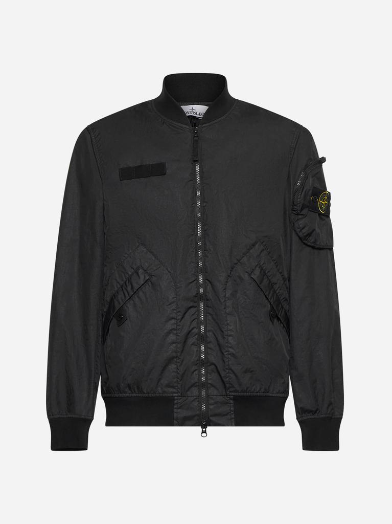 Stone Island Black nylon bomber jacket