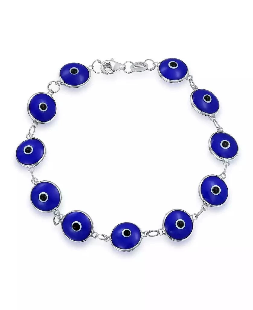 Bling Jewelry Multicolor Evil Eye Strand Bracelet in Sterling Silver
