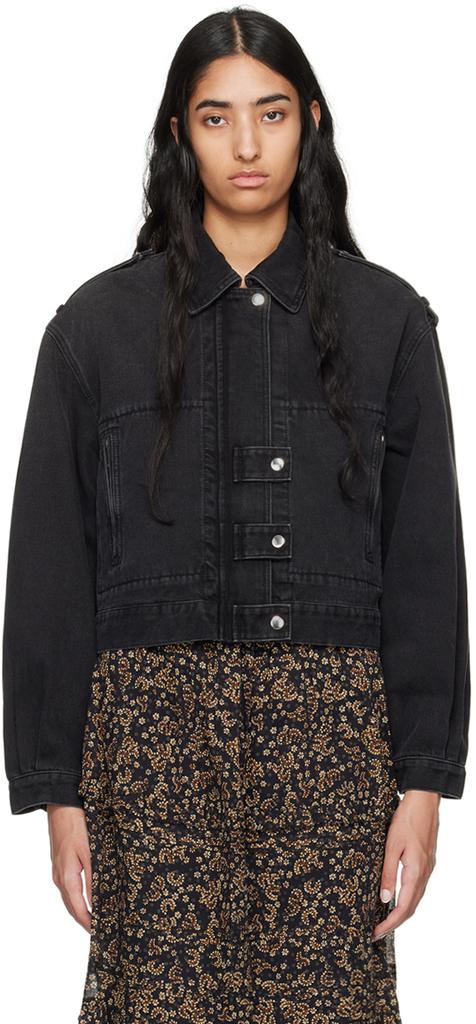 Isabel Marant Black Talbot Denim Jacket - Jackets - BeyondStyle