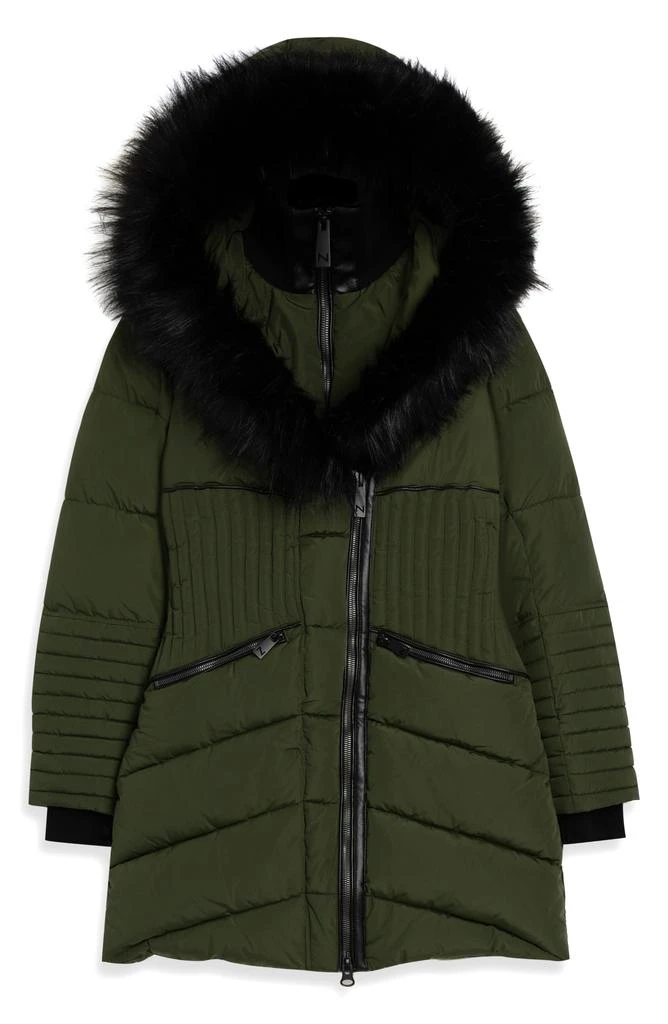 NOIZE Gigi Vegan Faux Fur Trim Quilted Parka 1